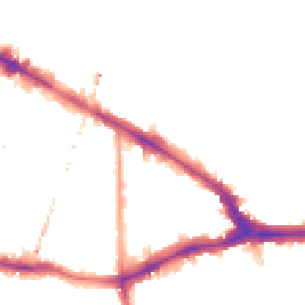 Night-time road noise heatmap for SE14 5BD