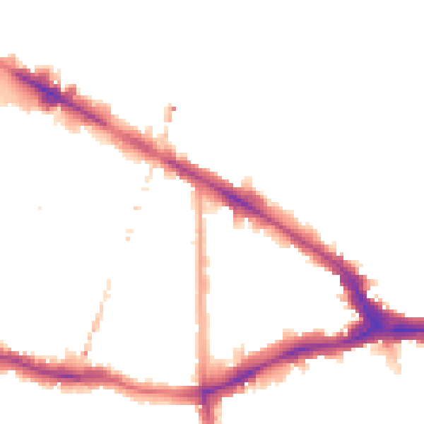 Night-time road noise heatmap for SE14 5BH