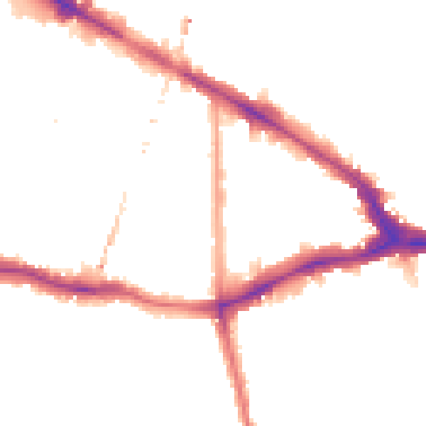 Night-time road noise heatmap for SE14 5BN