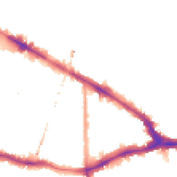 Night-time road noise heatmap for SE14 5BQ