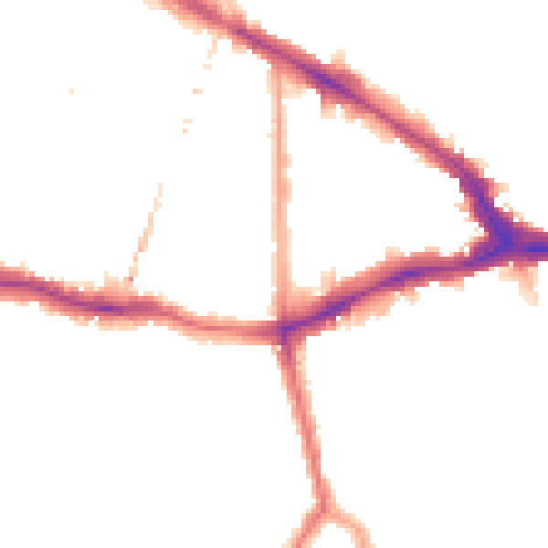 Night-time road noise heatmap for SE14 5BS