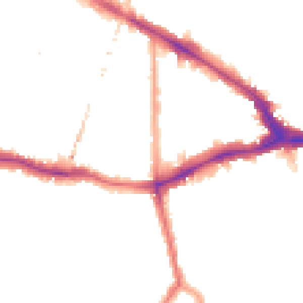 Night-time road noise heatmap for SE14 5BT
