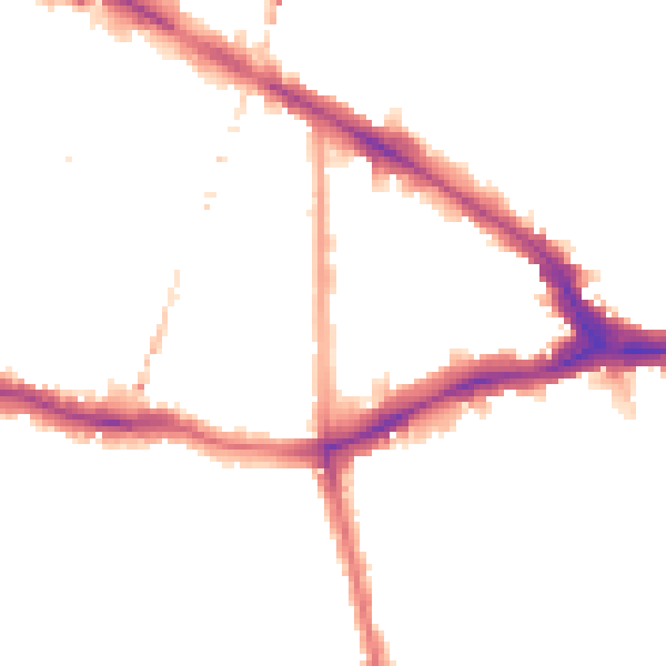Night-time road noise heatmap for SE14 5BU