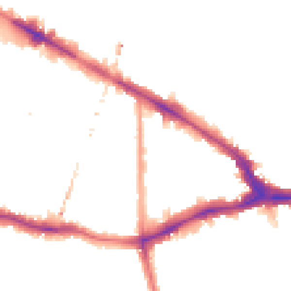 Night-time road noise heatmap for SE14 5BW