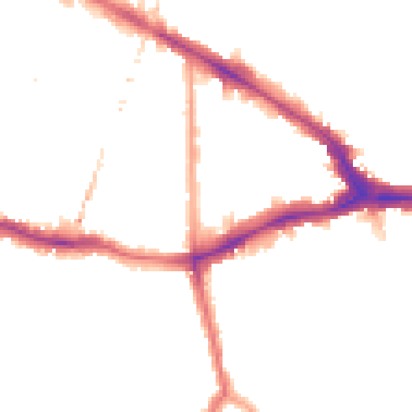 Night-time road noise heatmap for SE14 5BX