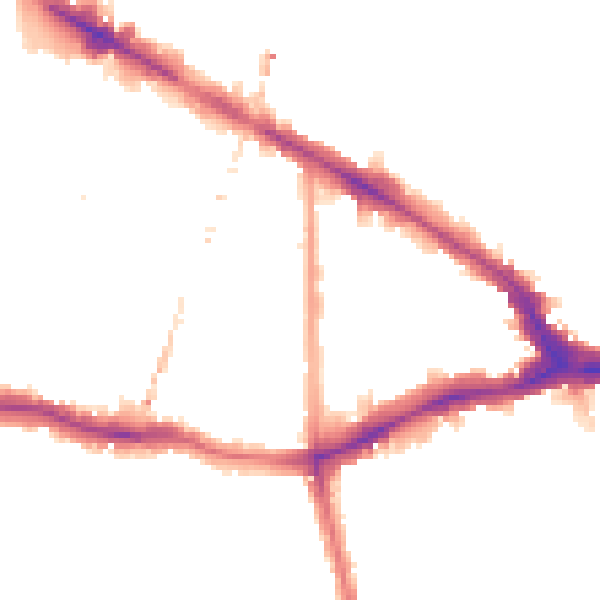 Night-time road noise heatmap for SE14 5BY