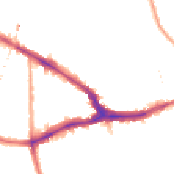 Night-time road noise heatmap for SE14 5DJ
