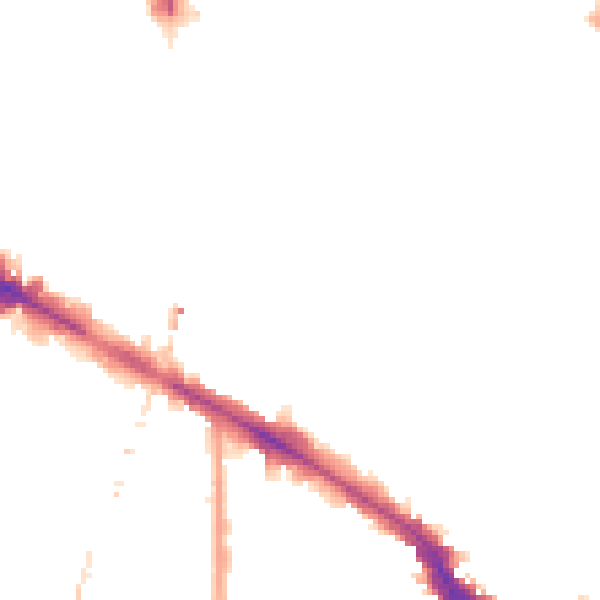 Night-time road noise heatmap for SE14 5DL