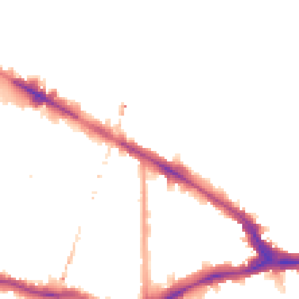 Night-time road noise heatmap for SE14 5DS