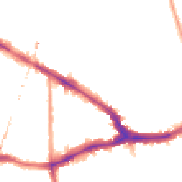 Night-time road noise heatmap for SE14 5DW