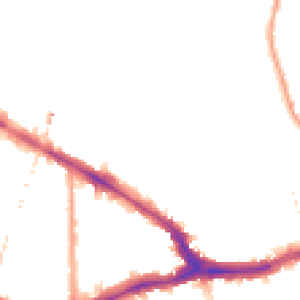 Night-time road noise heatmap for SE14 5EE