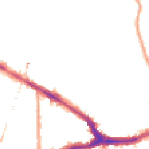Night-time road noise heatmap for SE14 5EG