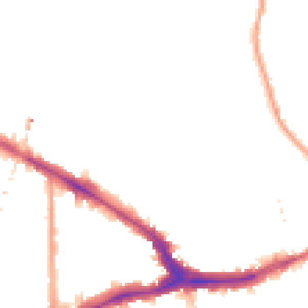 Night-time road noise heatmap for SE14 5EH