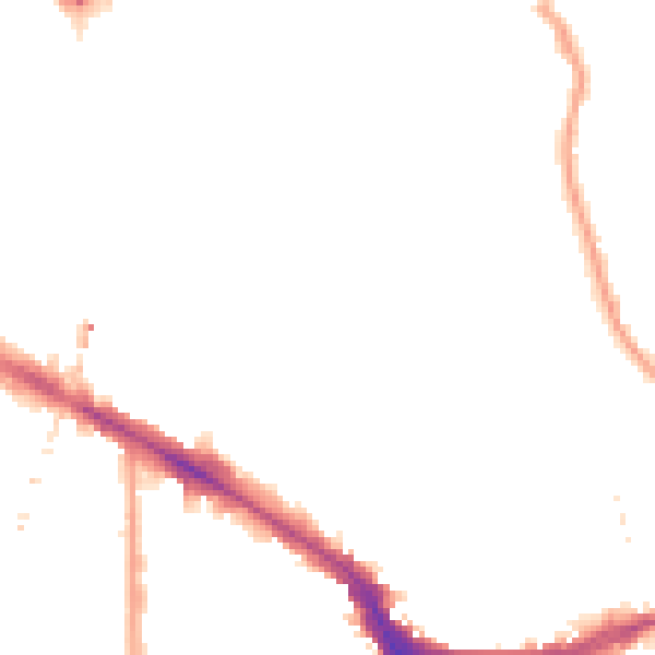 Night-time road noise heatmap for SE14 5EJ