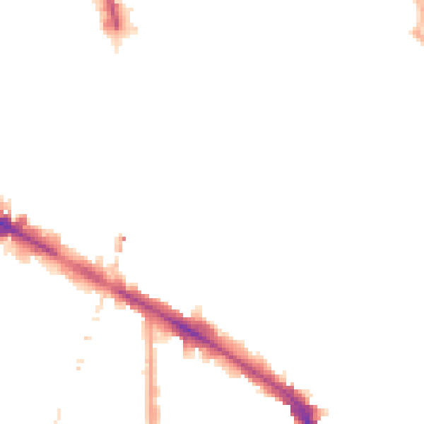 Night-time road noise heatmap for SE14 5EX