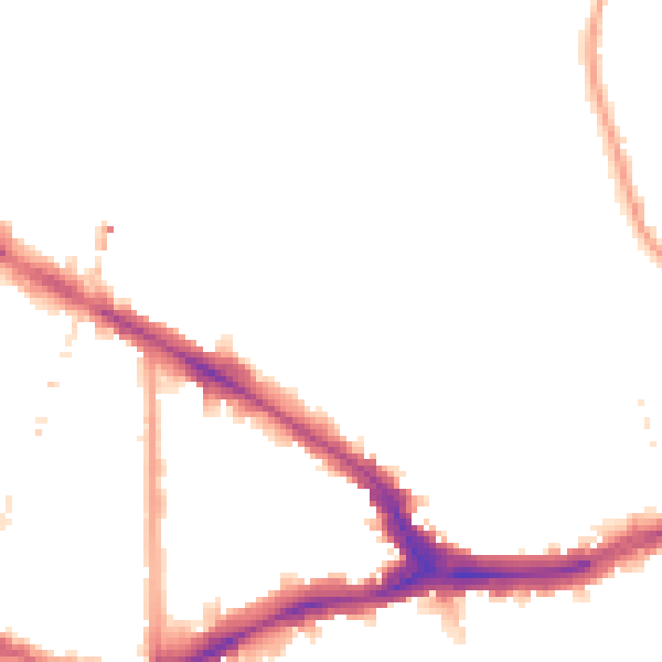 Night-time road noise heatmap for SE14 5EY