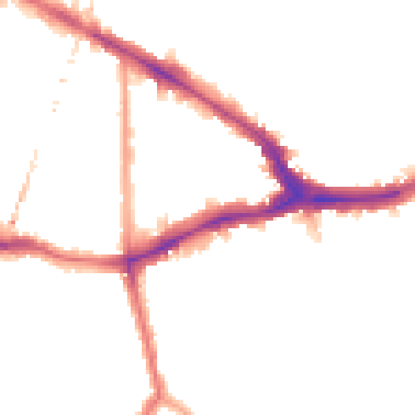 Night-time road noise heatmap for SE14 5HQ