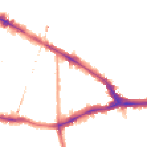 Night-time road noise heatmap for SE14 5JE