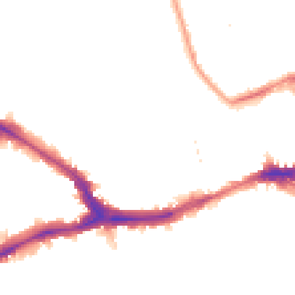 Night-time road noise heatmap for SE14 5QG