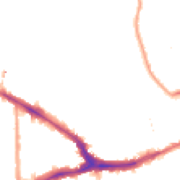 Night-time road noise heatmap for SE14 5QY