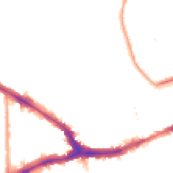 Night-time road noise heatmap for SE14 5QZ