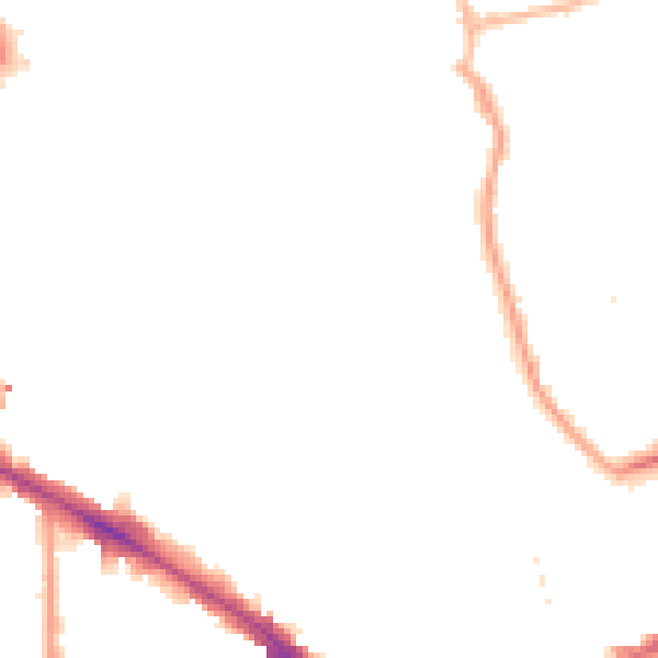 Night-time road noise heatmap for SE14 5RB