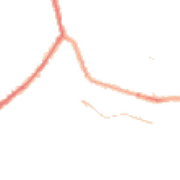 Night-time road noise heatmap for SE14 5UB