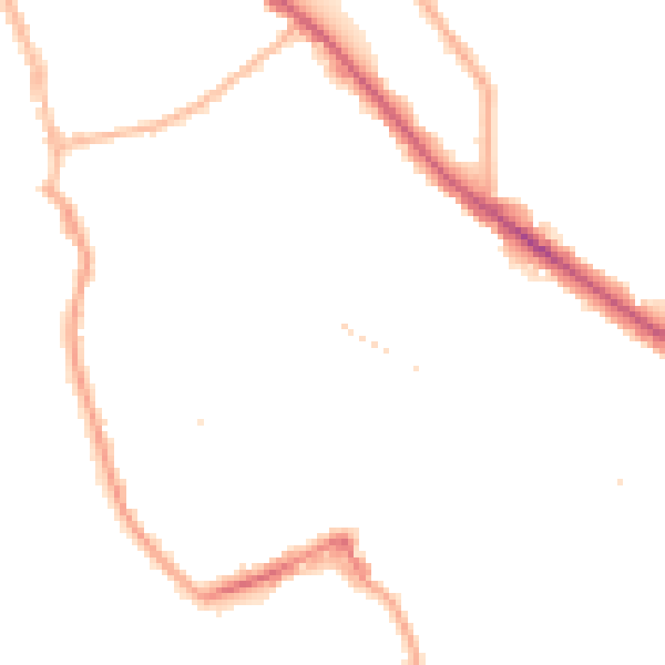 Night-time road noise heatmap for SE14 6BG