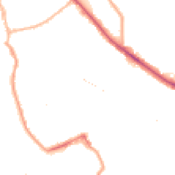 Night-time road noise heatmap for SE14 6BH