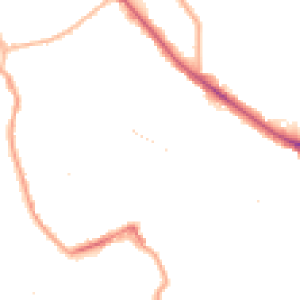 Night-time road noise heatmap for SE14 6BN