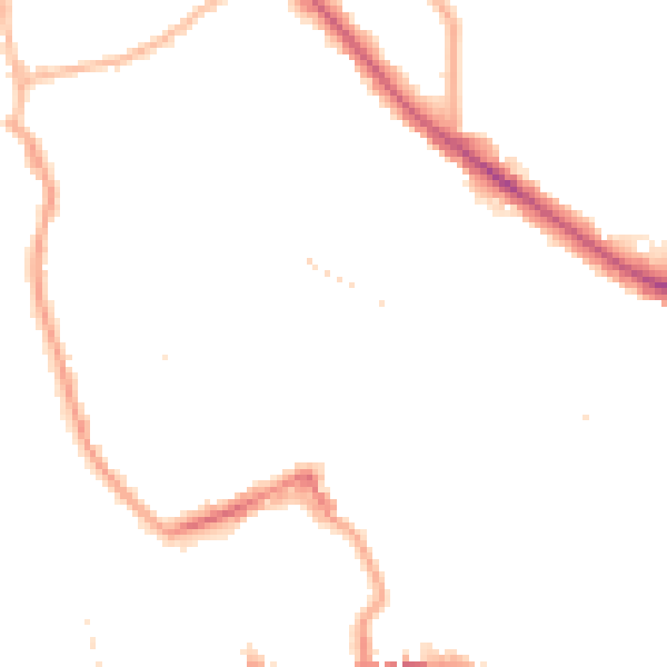 Night-time road noise heatmap for SE14 6BP