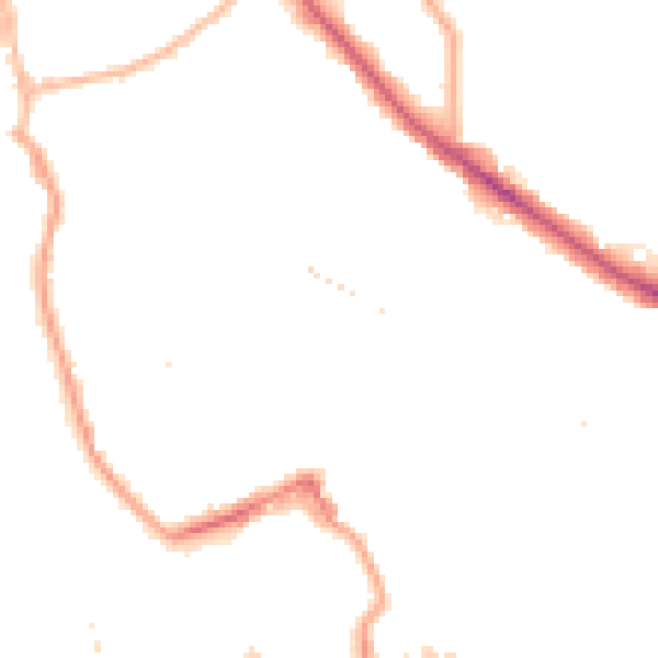 Night-time road noise heatmap for SE14 6BS