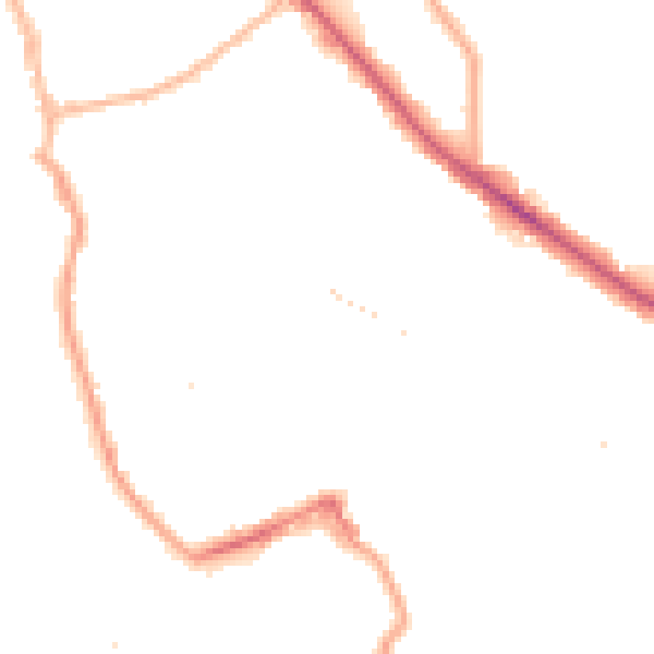 Night-time road noise heatmap for SE14 6BT