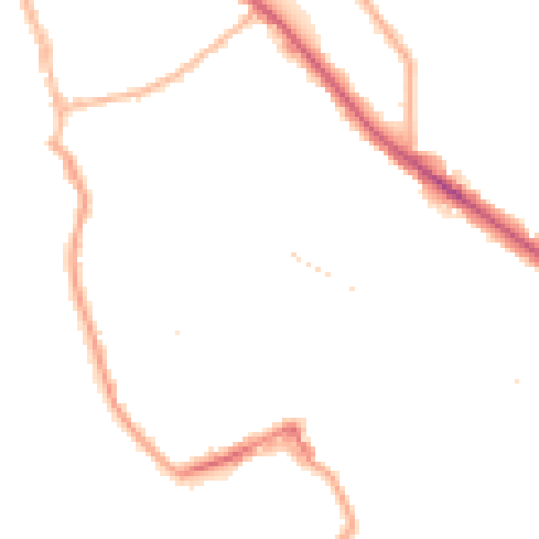 Night-time road noise heatmap for SE14 6BU
