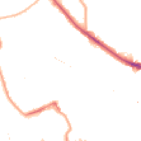 Night-time road noise heatmap for SE14 6DY