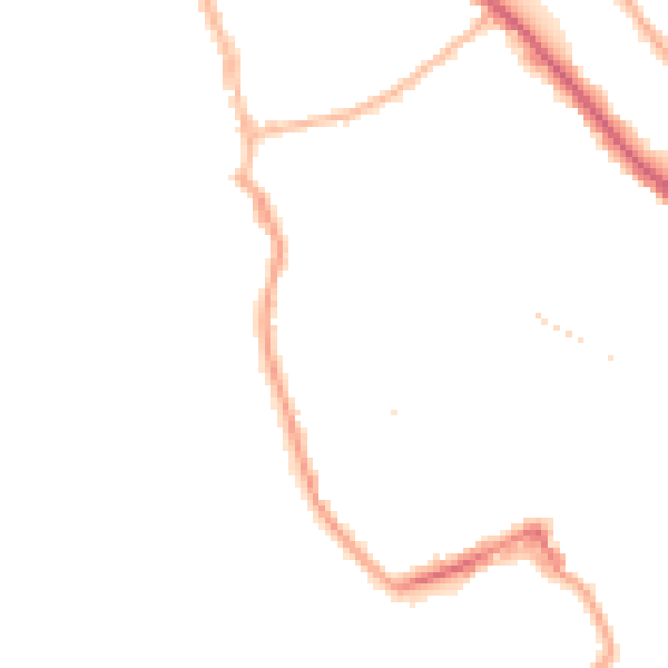 Night-time road noise heatmap for SE14 6EX