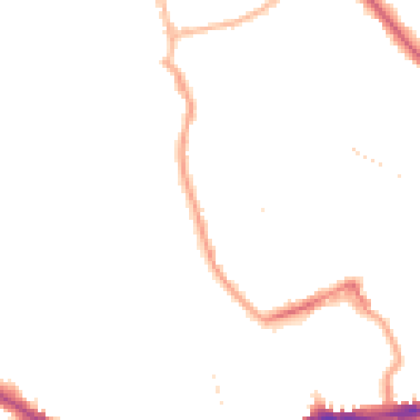 Night-time road noise heatmap for SE14 6HD