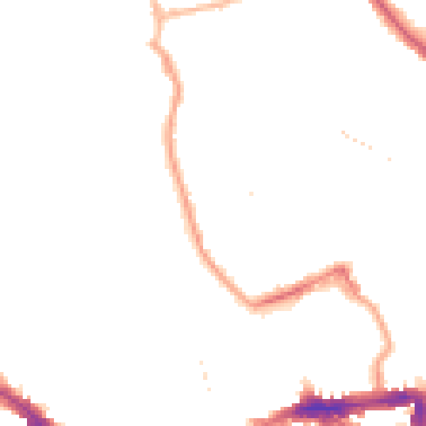 Night-time road noise heatmap for SE14 6HG