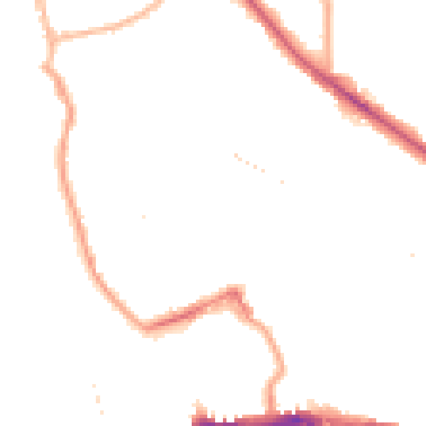 Night-time road noise heatmap for SE14 6HH