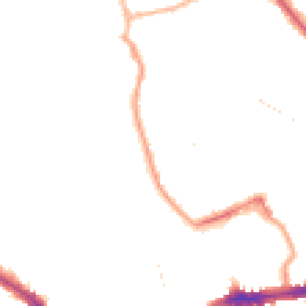 Night-time road noise heatmap for SE14 6HP