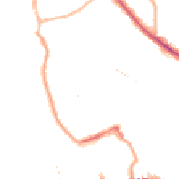 Night-time road noise heatmap for SE14 6HT