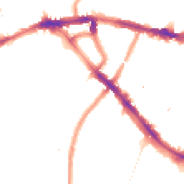 Night-time road noise heatmap for SE14 6PA