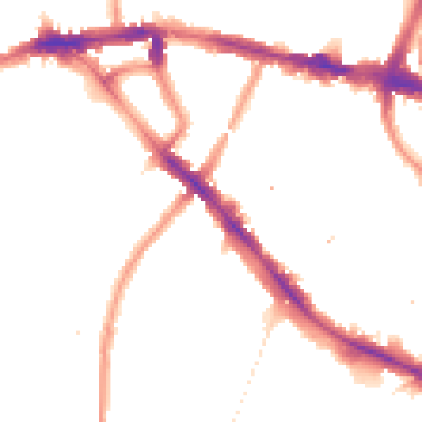 Night-time road noise heatmap for SE14 6PD