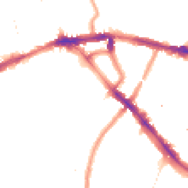 Night-time road noise heatmap for SE14 6PS