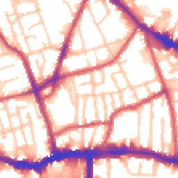 Daytime road noise heatmap for SE15 1AD