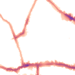 Night-time road noise heatmap for SE15 1AD