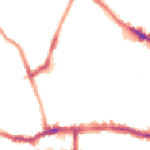 Night-time road noise heatmap for SE15 1AD