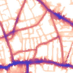 Daytime road noise heatmap for SE15 1AE