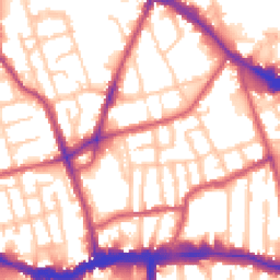 Daytime road noise heatmap for SE15 1AH
