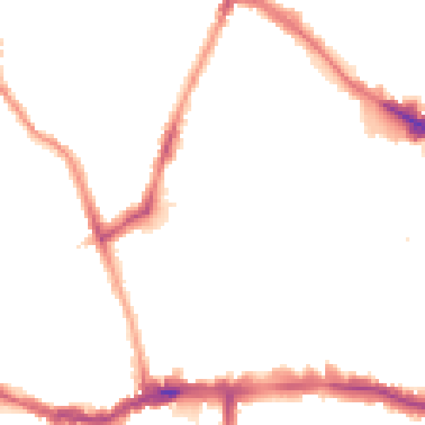 Night-time road noise heatmap for SE15 1AH